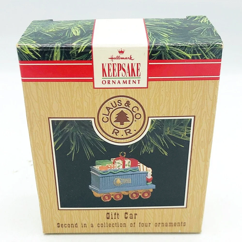 Gift Car Hallmark Ornament #2 in Claus & Co RR Series 1991